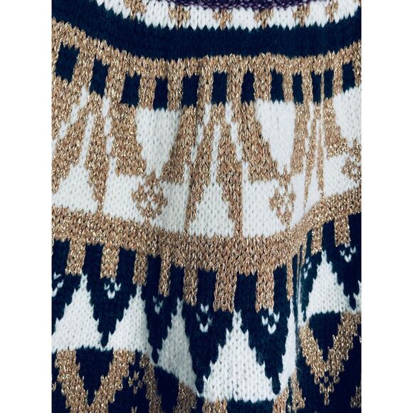 Tommy Hilfiger Sweater 2X Purple and Gold Shimmer NWT - Picture 4 of 9